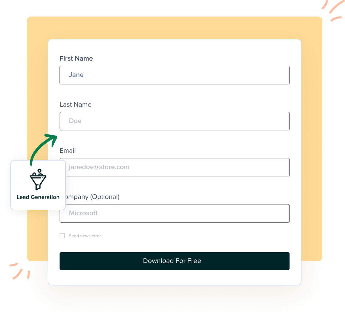 Lead Generation Lead Generation Forms for Your Free Products