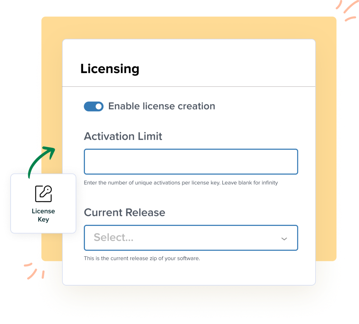 Digital Downloadable Products Software with License Keys