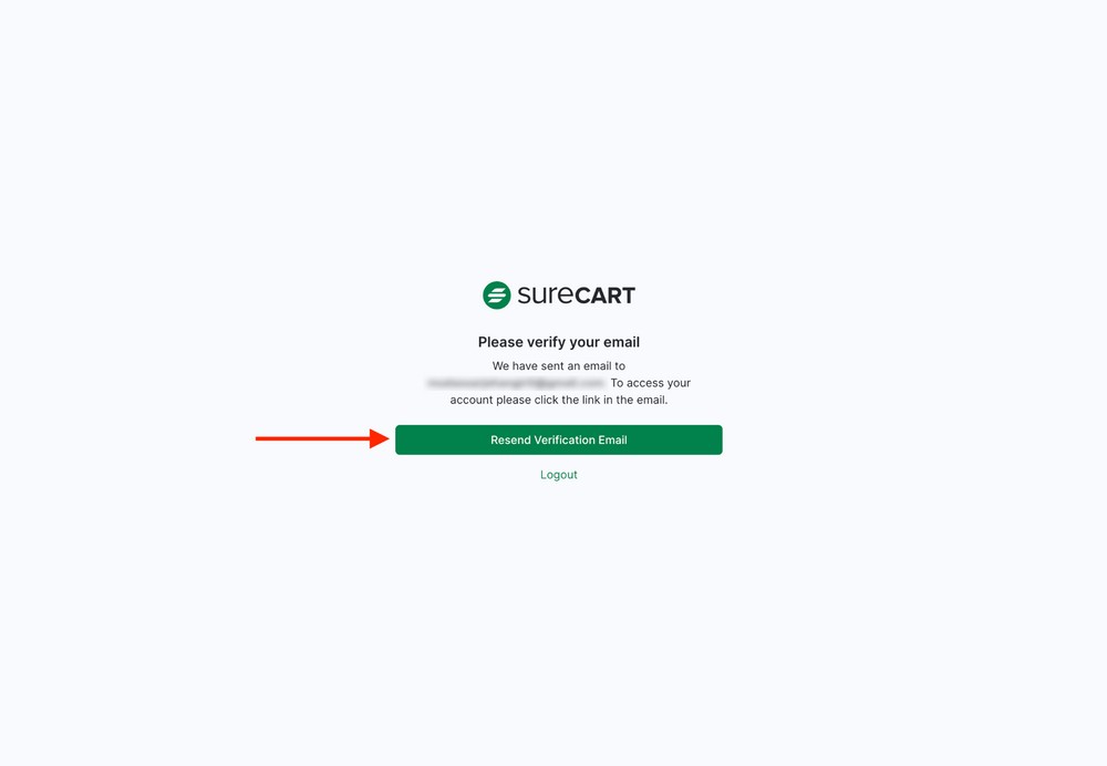 surecart verify email alert