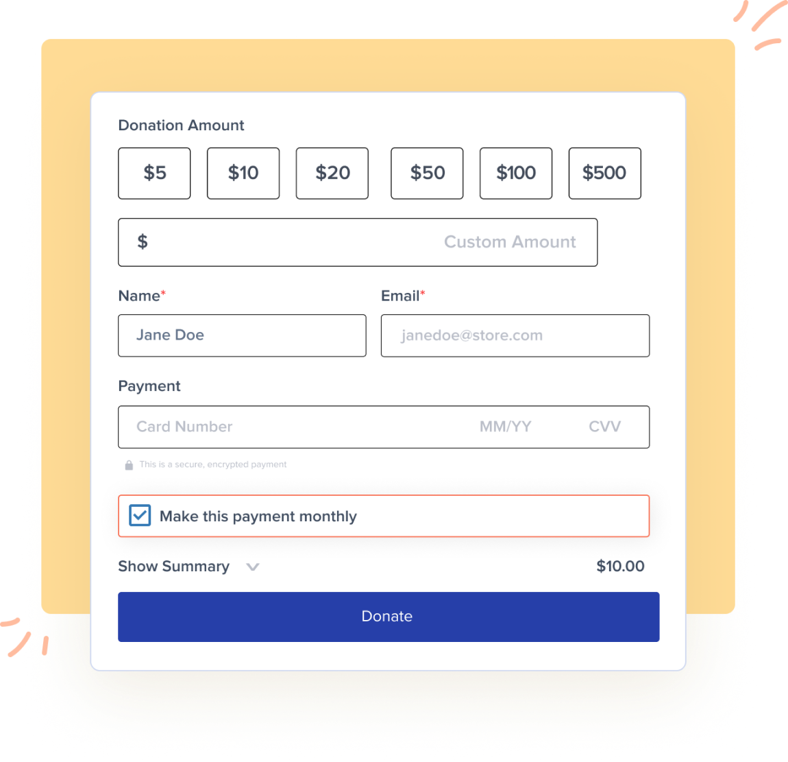 Donations Take Recurring Donations