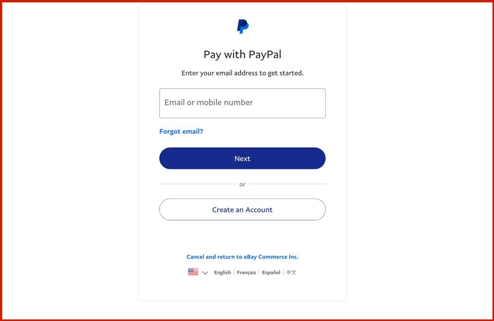 paypal redirects to login