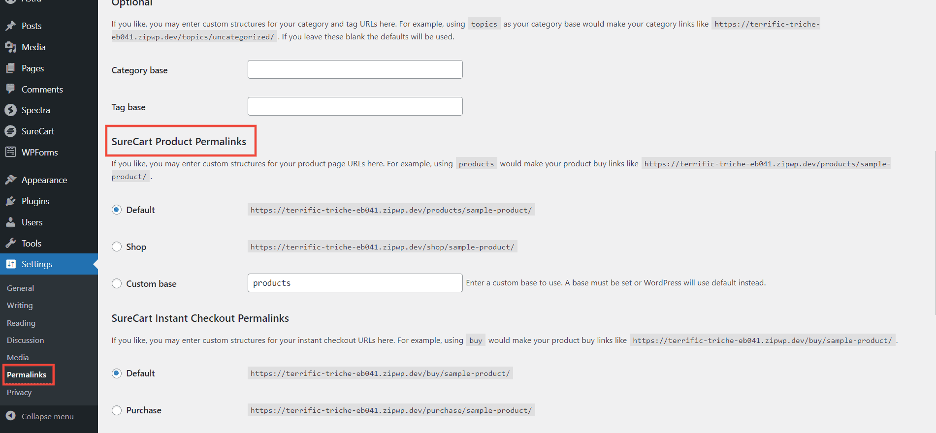 Product Pages Guide Customizing product permalinks