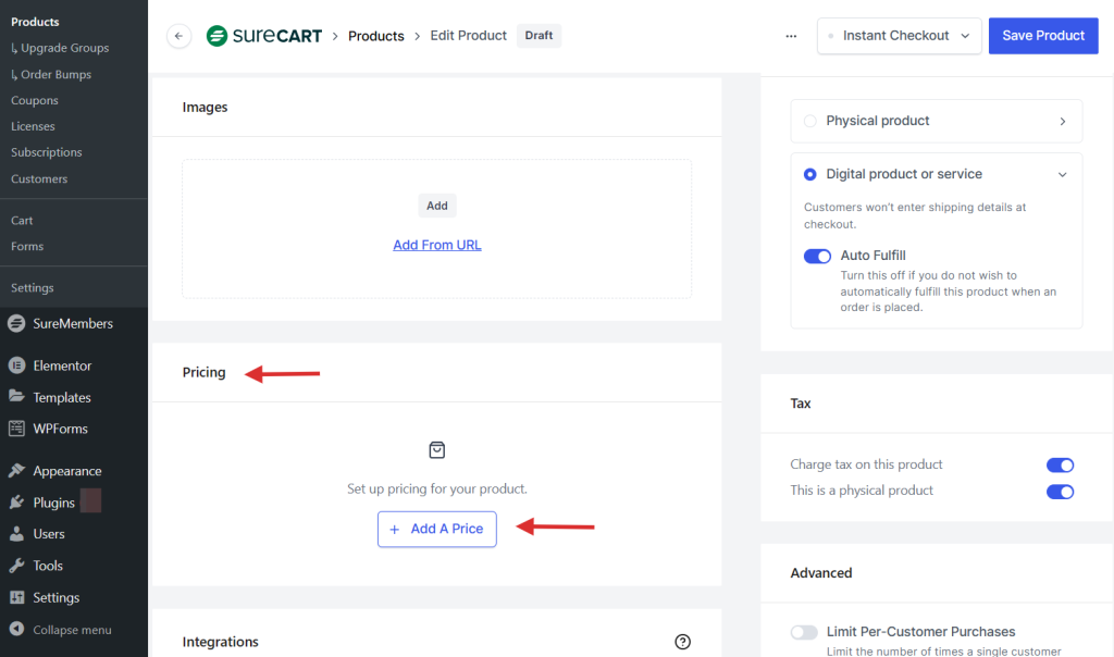 How to Set Up One Time Payment Type in SureCart Image 171 1024x604