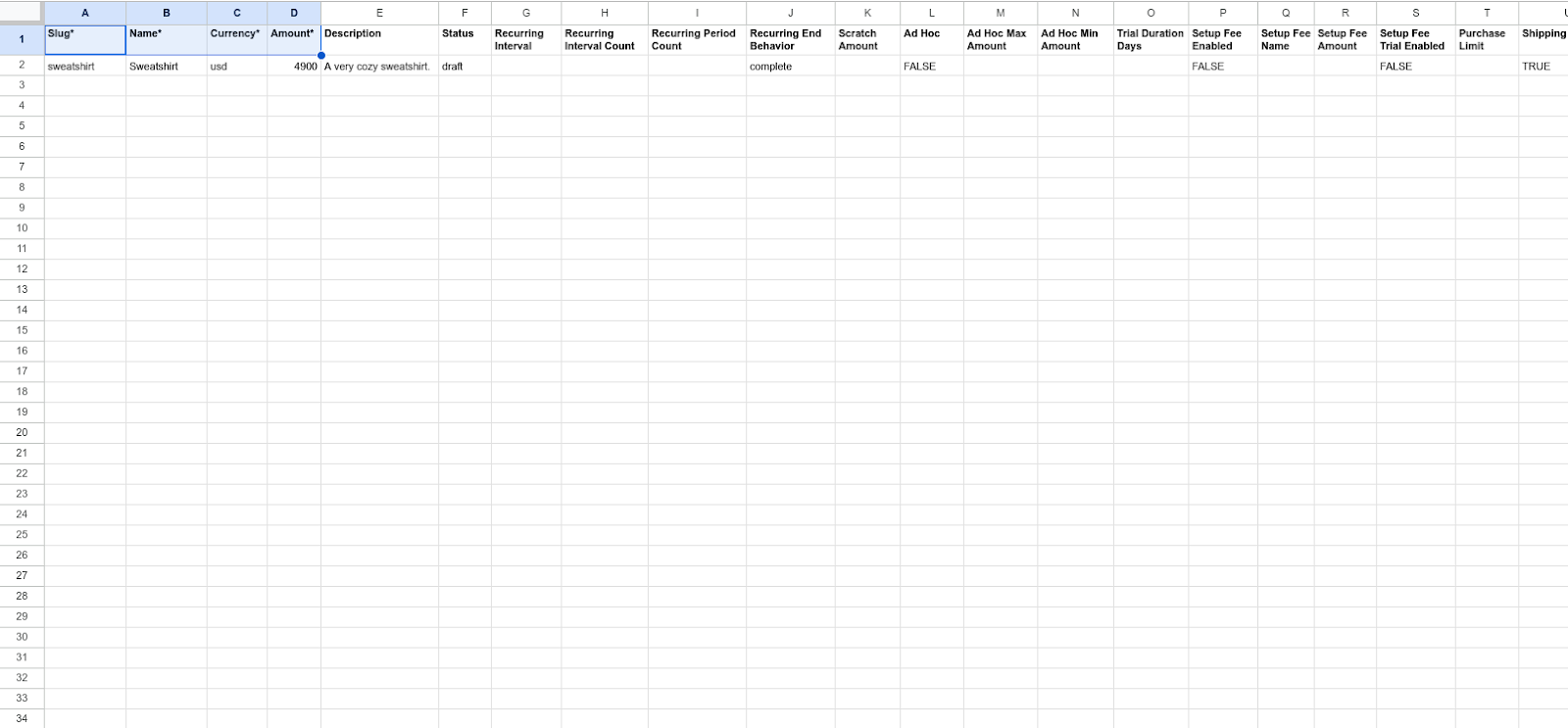 Import products in bulk