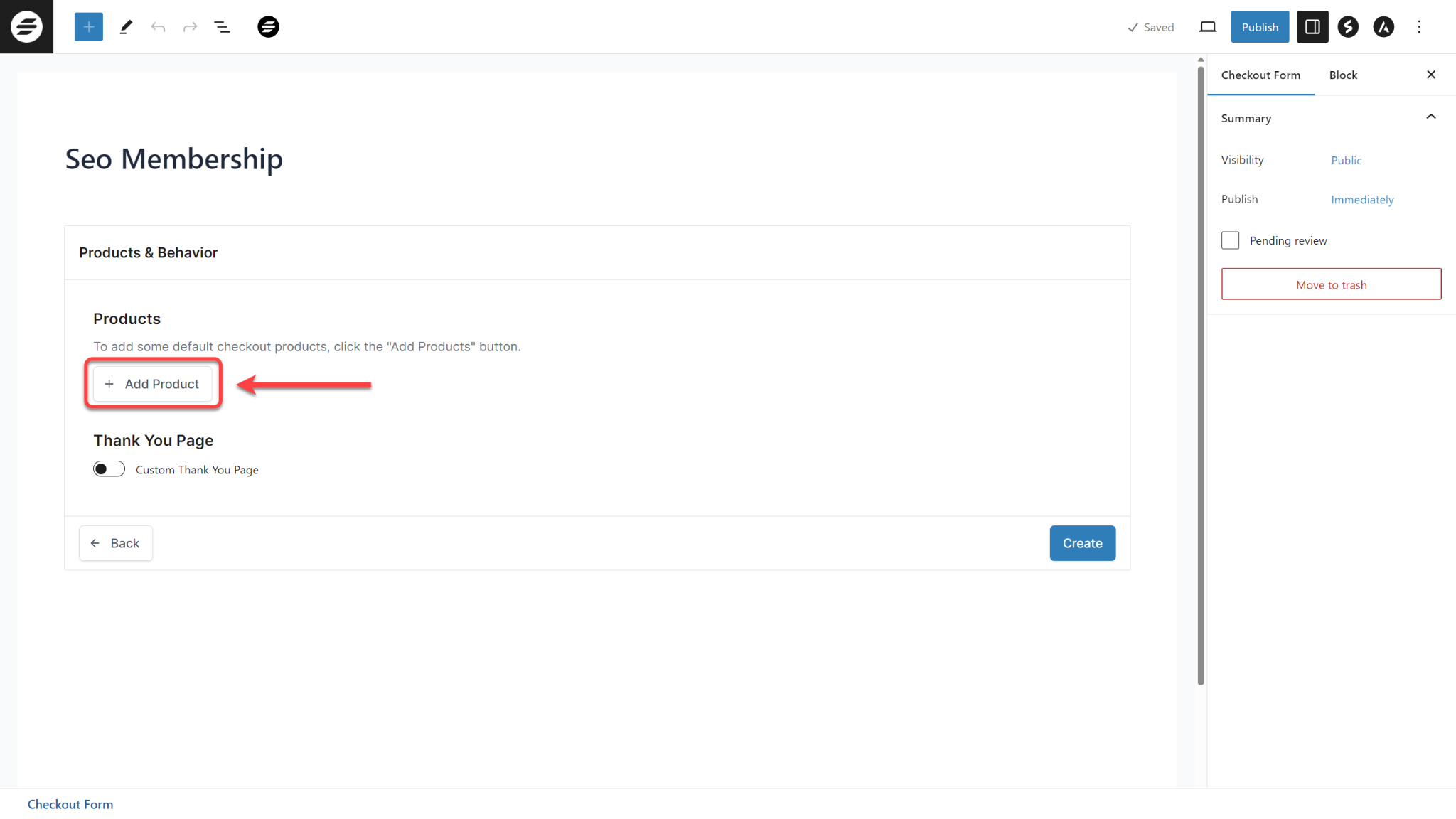 How to Add a New Checkout Form SureCart add a product to the form