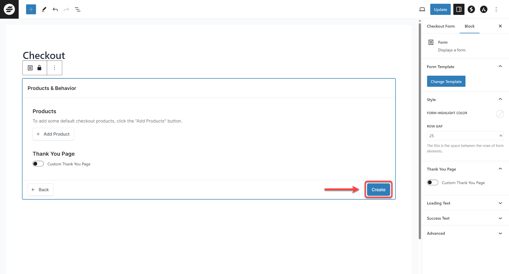 How to Change a Form Template SureCart Checkout Create