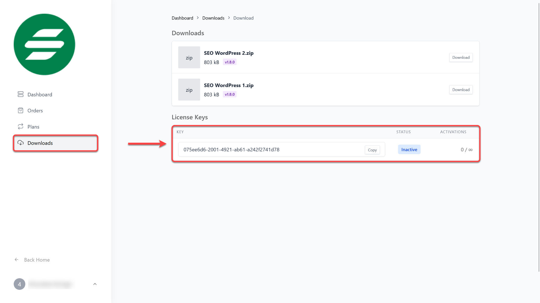 How Licenses Work in SureCart SureCart License Customer Dashboard