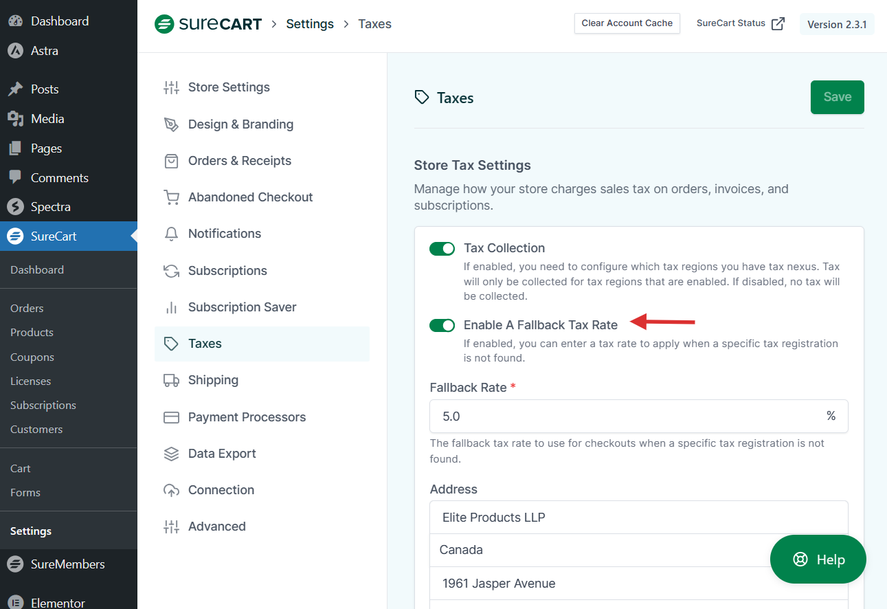 How to Configure Tax Settings in SureCart Word Image 18867 2