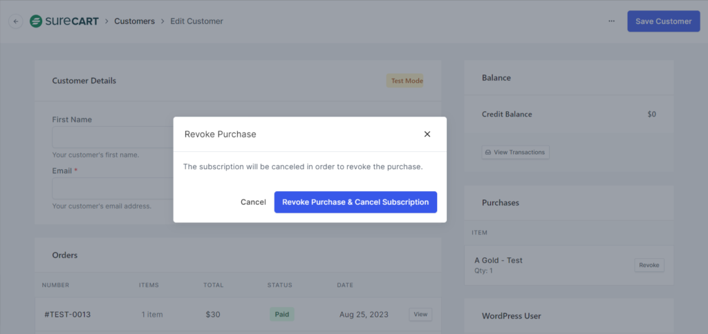How to Revoke, Unrevoke or Expire Product Access Revoke purchase pop-up box