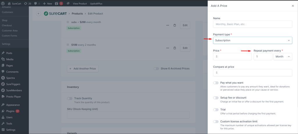 How to Set Up Subscription Plans with Trials in SureCart Image 68 1024x460