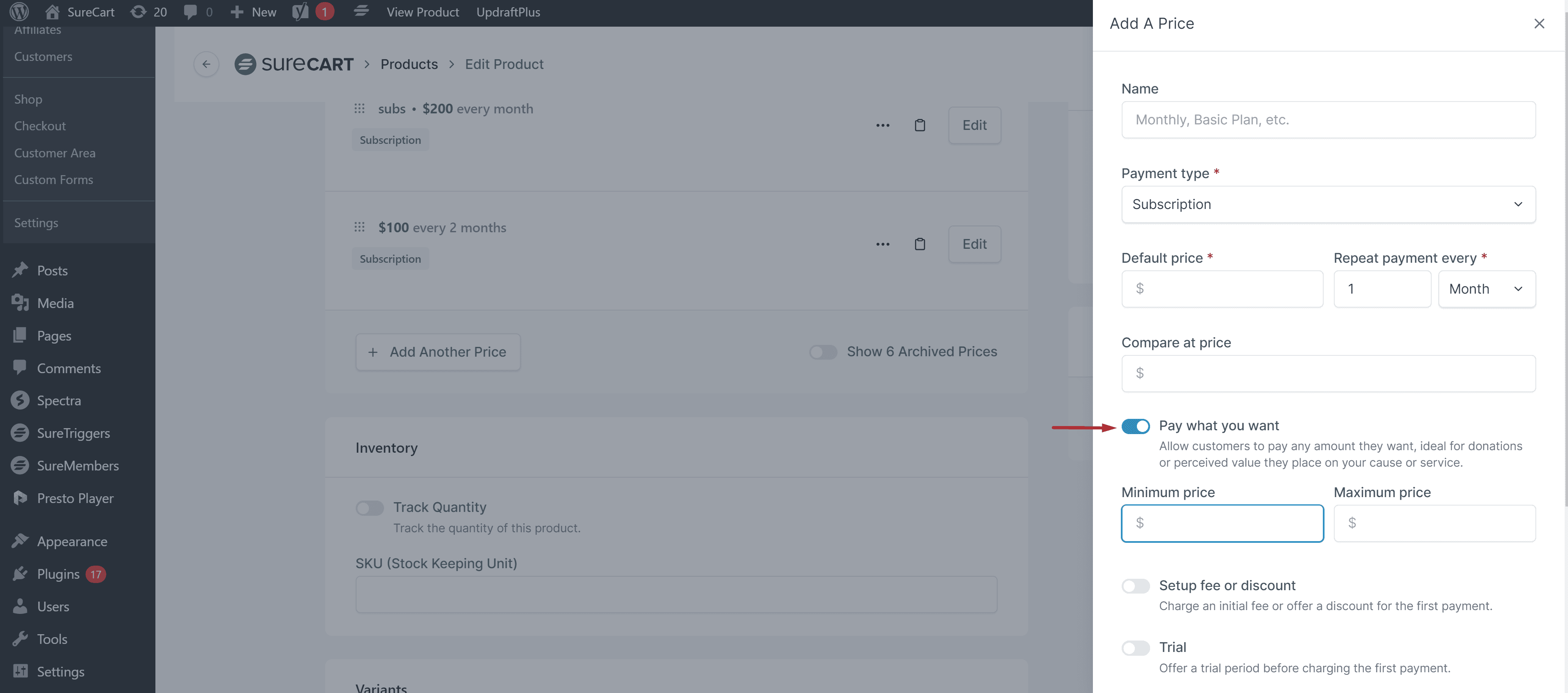 How to Set Up Subscription Payment Type in SureCart Image 69