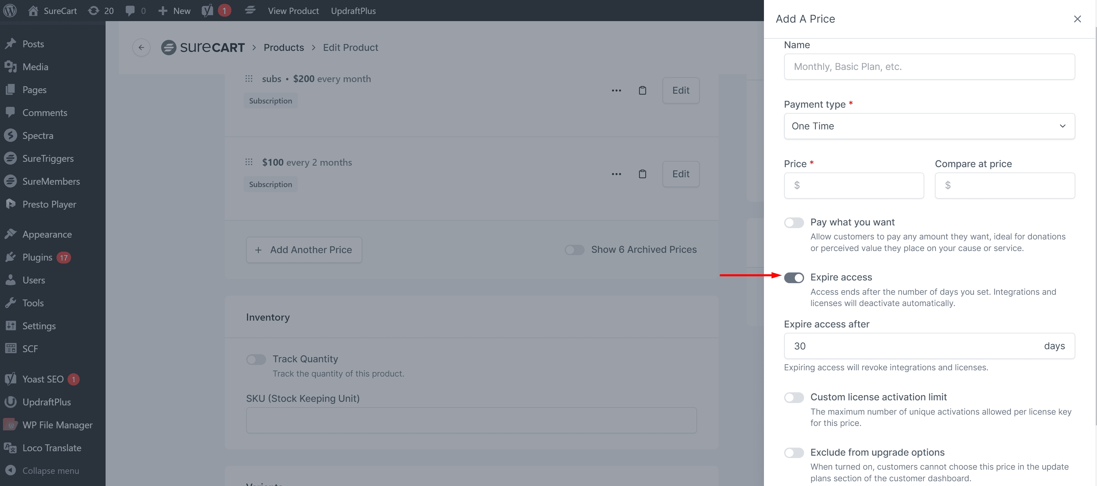 How to Revoke, Unrevoke or Expire Product Access Image 75