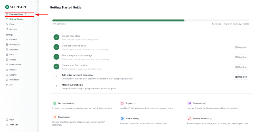 How to Switch Your Plans on SureCart Store Image 90 1024x517