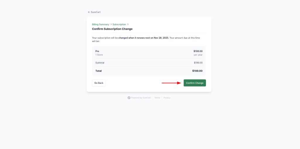 How to Switch Your Plans on SureCart Store Image 96 1024x511