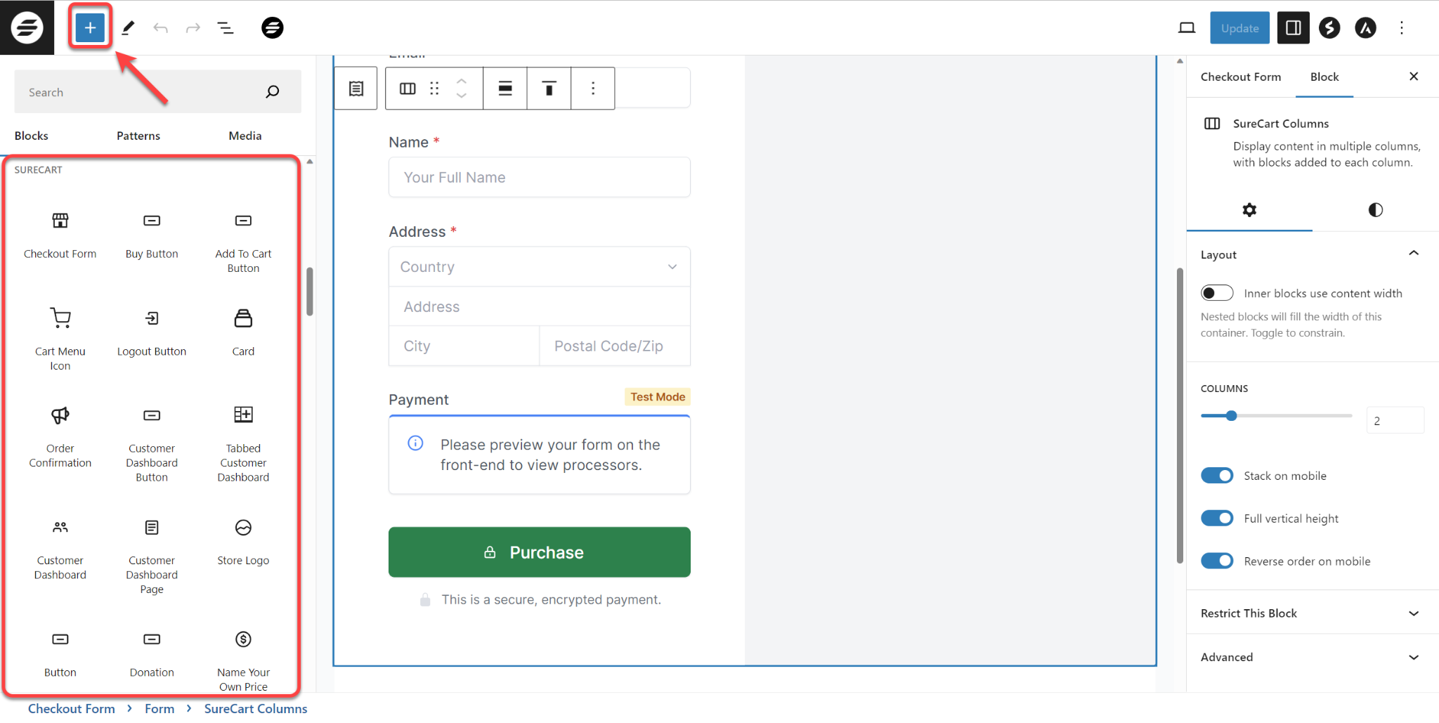 How to Set Up a Password Field During the Checkout Process SureCart Checkout Forms Add