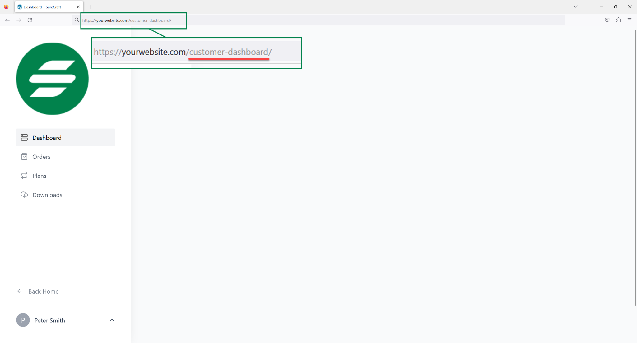 How Can Customers Access the Dashboard SureCart Dashboard URL