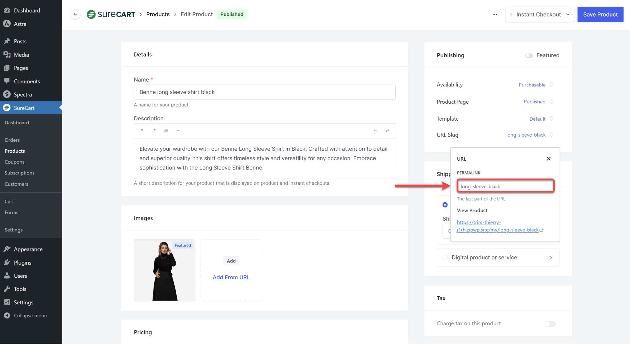How to Change the Permalinks & URL Slug for SureCart Product & Instant Checkout Page SureCart Products change URL SLUG
