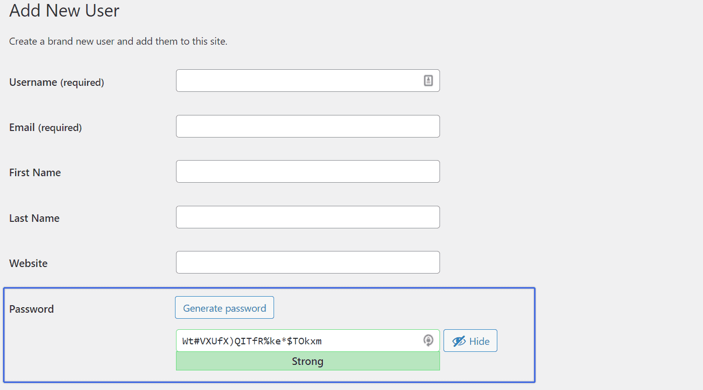 How to Enable Spam Protection and Security in SureCart WordPress password validation for strong password