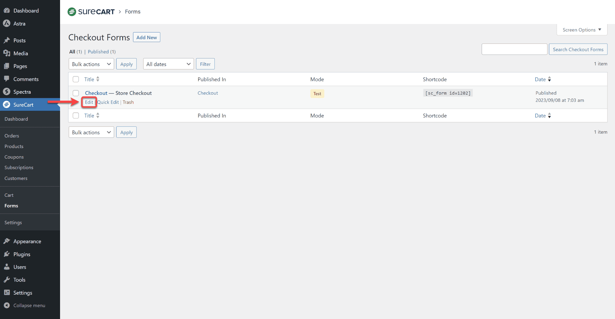 How to Remove Coupon Field From the Checkout Form SureCart Edit Form