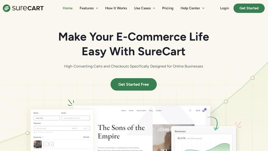 SureCart website
