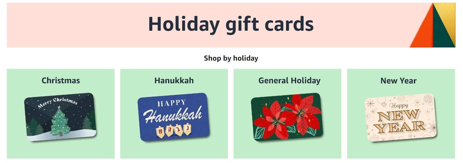 Holiday gift cards
