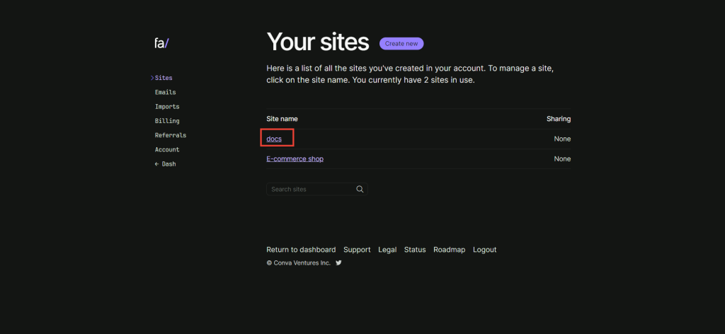 Fathom Analytics Integration Guide Select site