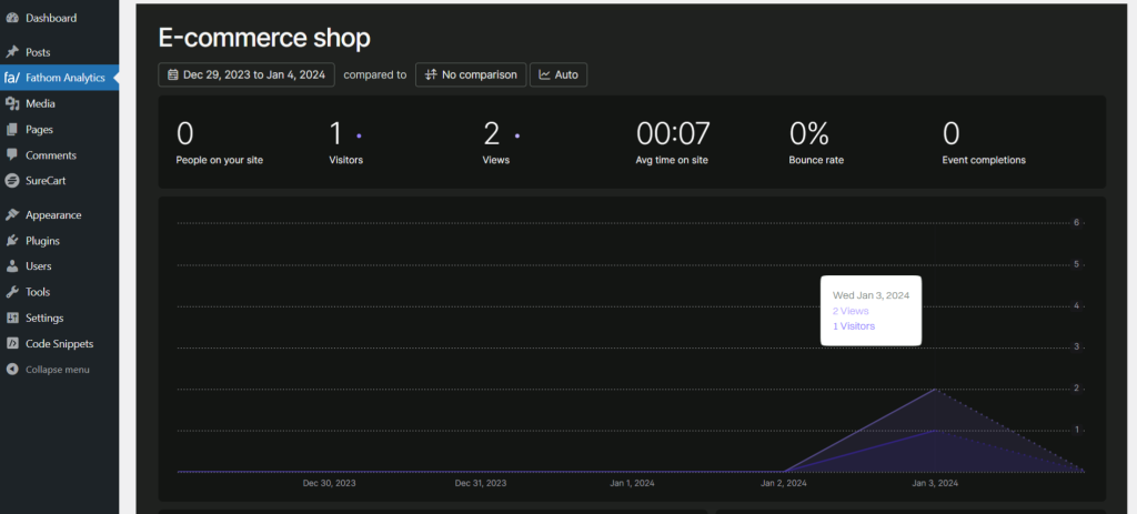 Fathom Analytics Integration Guide Fathom Dashboard