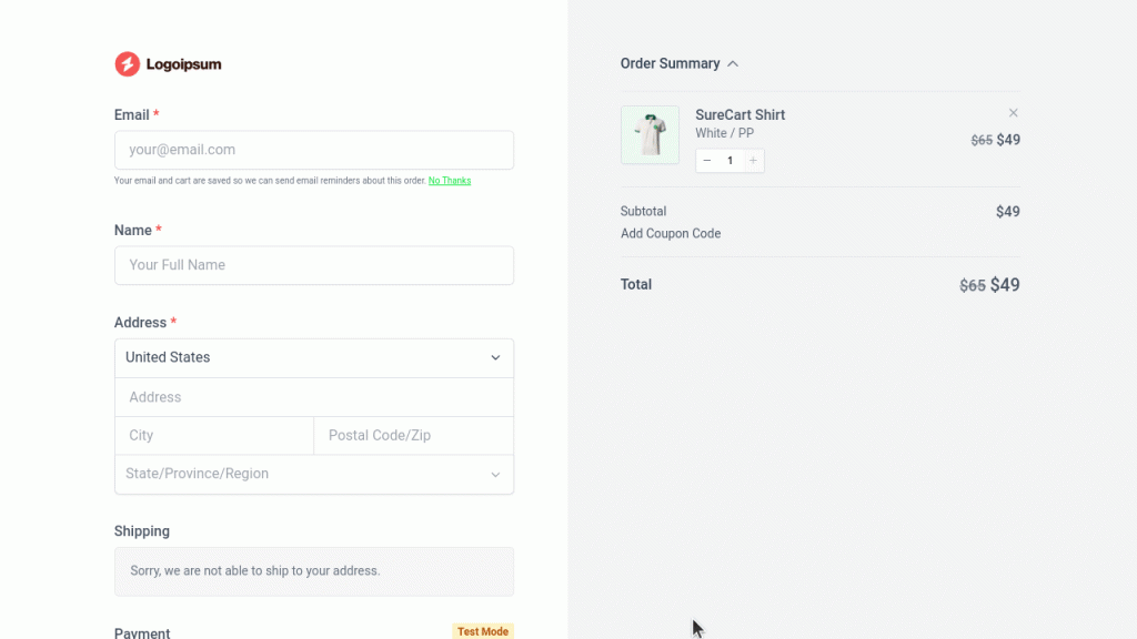 Create Advanced Checkouts With the Conditional Block Checkout form with pre-order alert