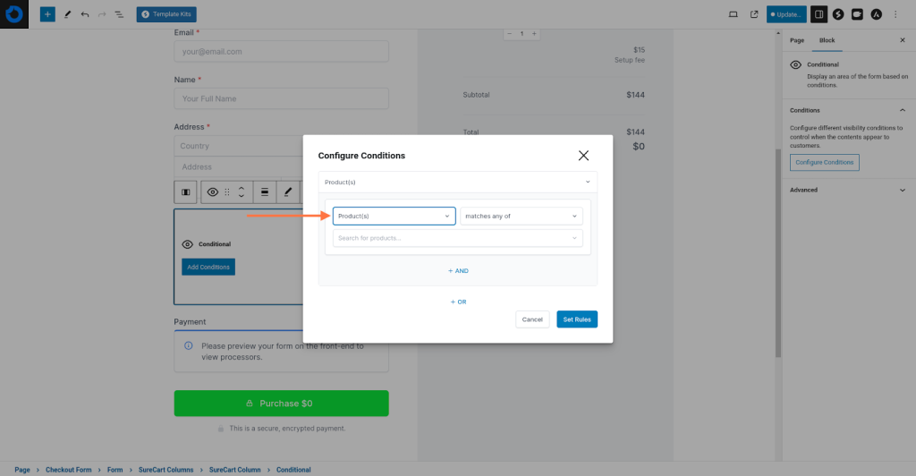 Create Advanced Checkouts With the Conditional Block Select Shipping Country
