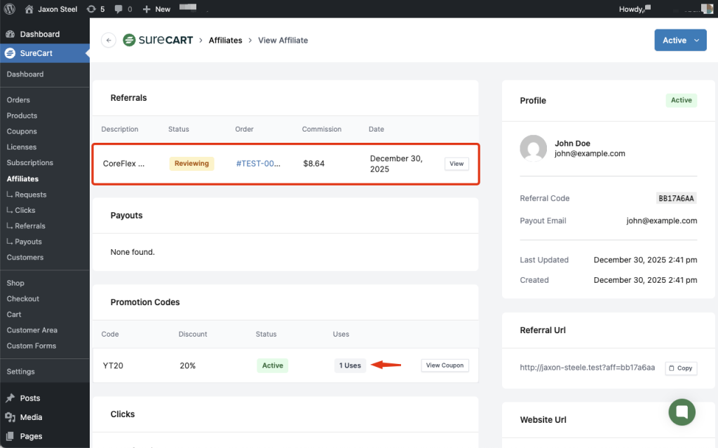 How to Create Affiliate Coupon Codes in SureCart Image 159 1024x640