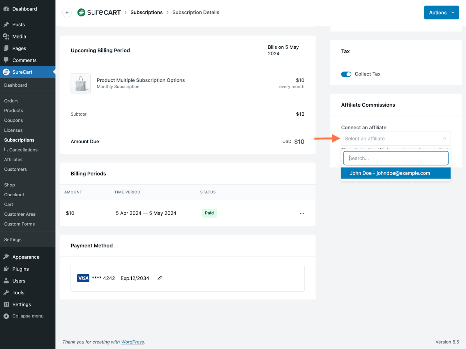 Manually Assign Affiliates to Orders/Customers Connect an affiliate