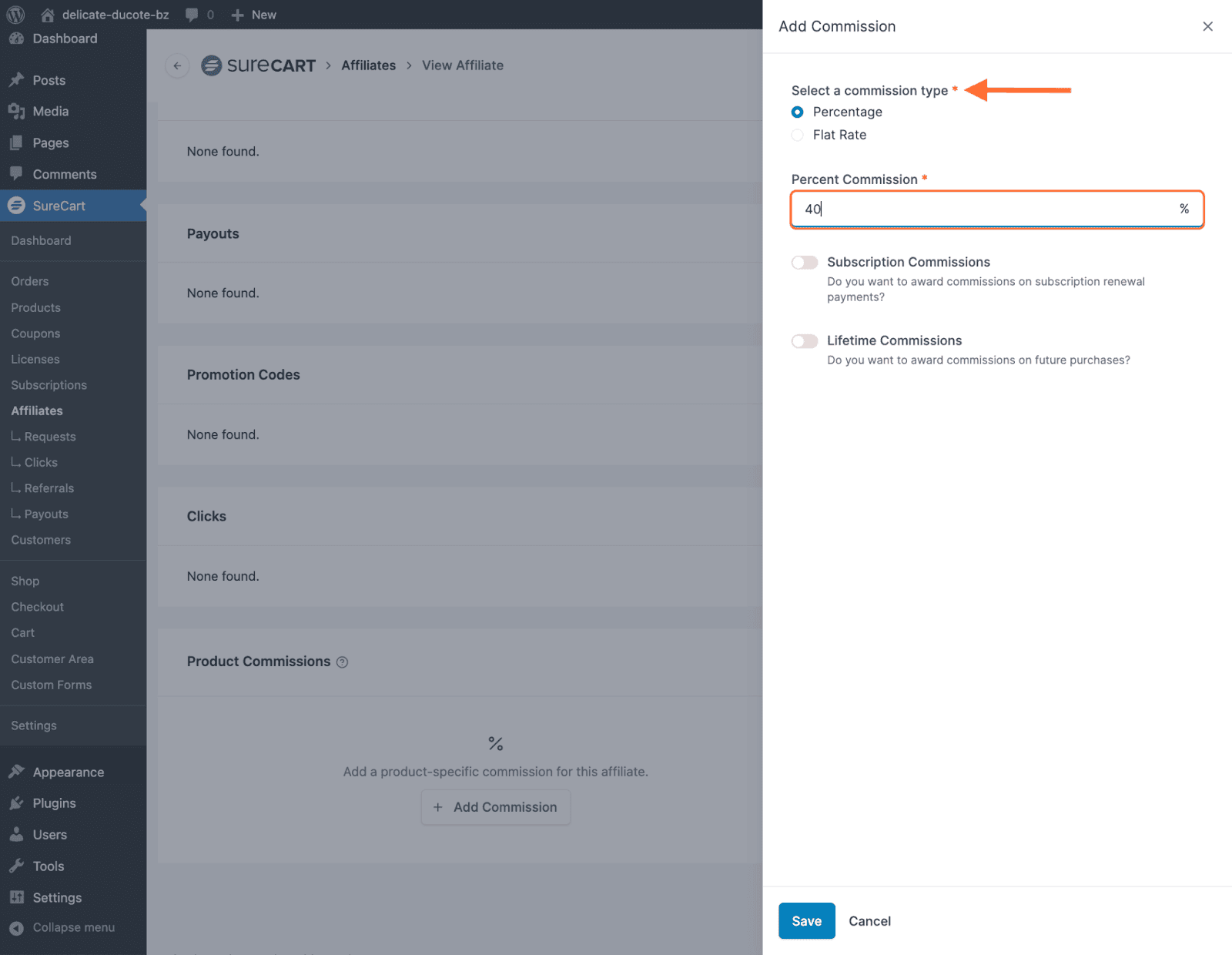 How to Override Commission Amounts for Certain Affiliates Select custom commission