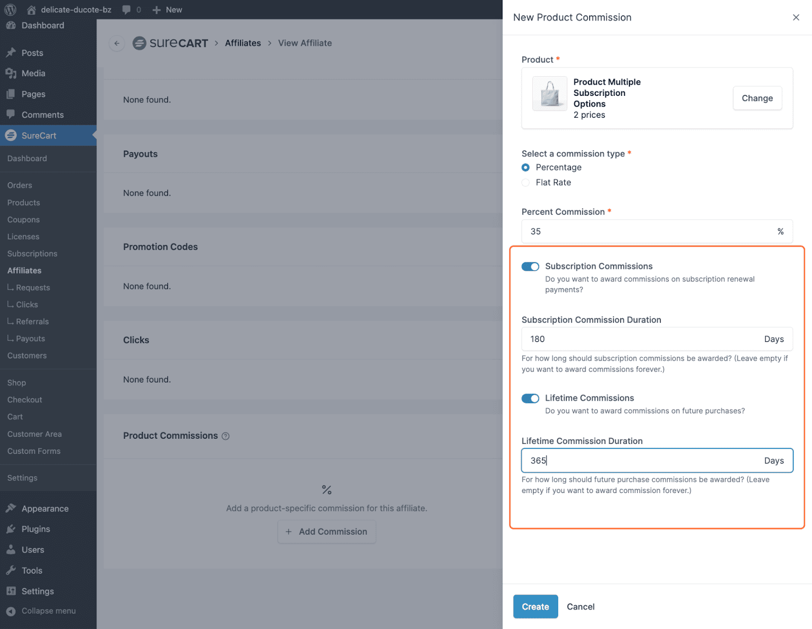 How to Override Commission Amounts for Certain Affiliates subscription and lifetime commission