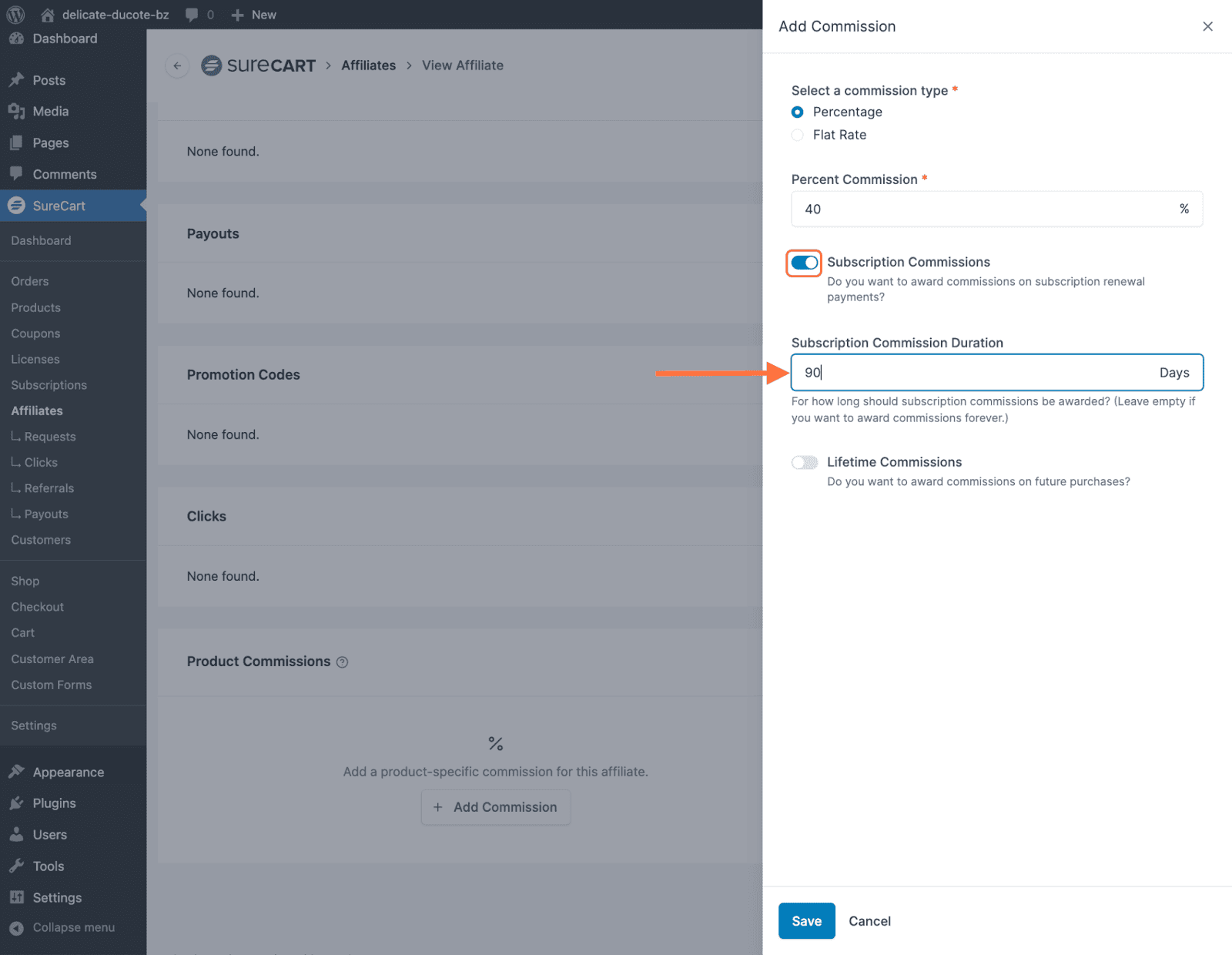 How to Override Commission Amounts for Certain Affiliates subscription commissions