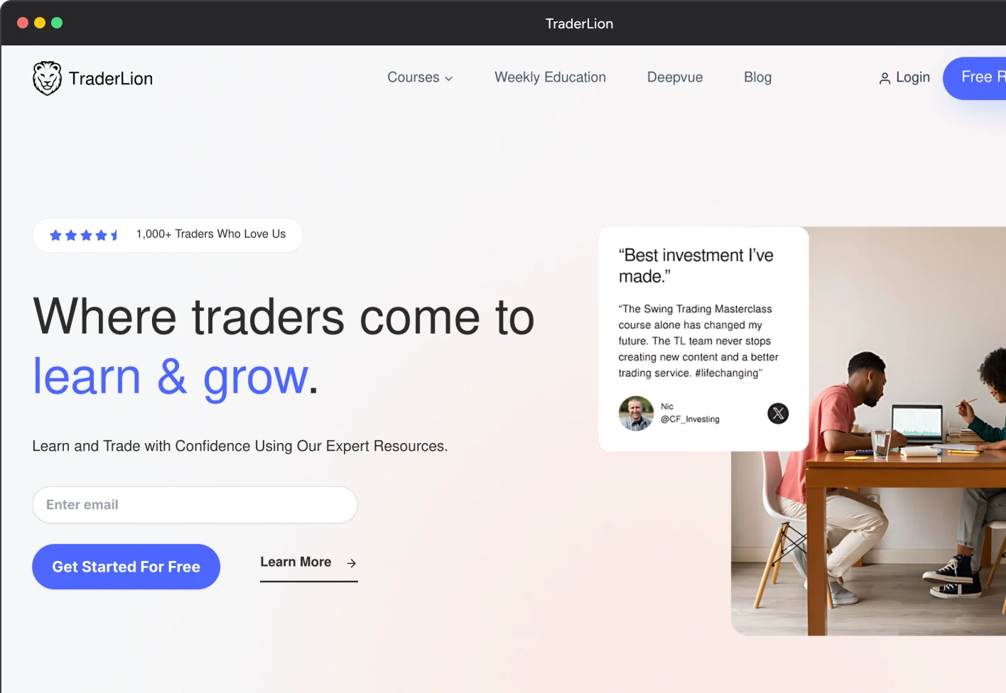 Online Course Website Example