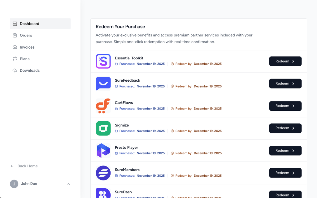 Vault - Redeem & Manage Your SureCart Pro Plan Image 13 1024x640