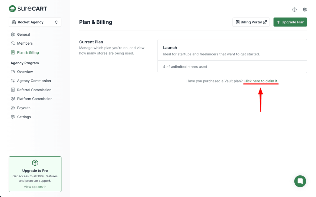 Vault - Redeem & Manage Your SureCart Pro Plan Image 16 1024x640