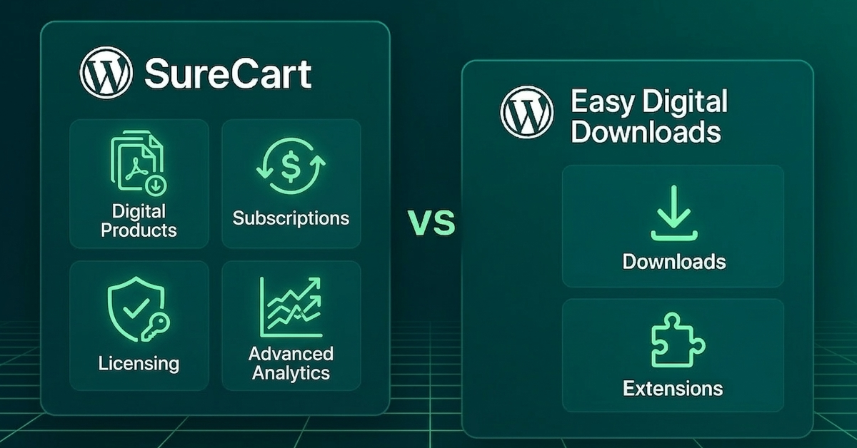 WordPress Ecommerce Plugins Compared: SureCart vs EDD