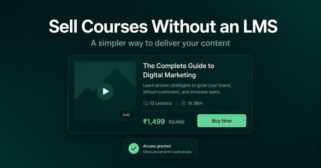 Sell Courses Without an LMS