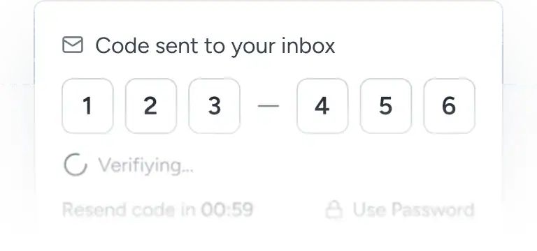 Checkout Builder SureCart passwordless login UI showing access code entry at checkout