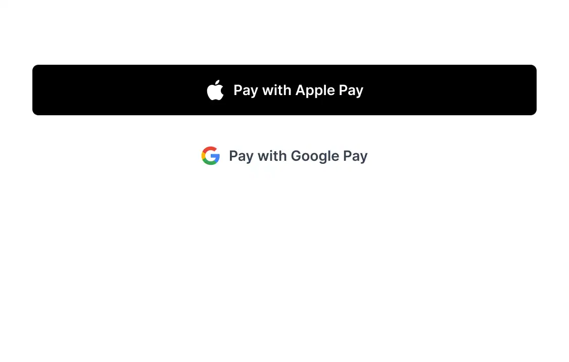 Checkout Builder SureCart one-tap express checkout with Apple Pay and Google Pay on a checkout form