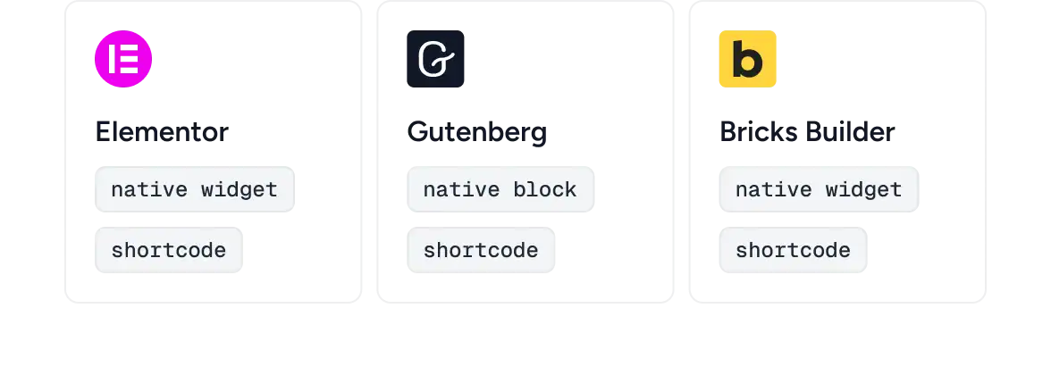 Checkout Builder SureCart compatibility with Elementor, Gutenberg, and Bricks Builder