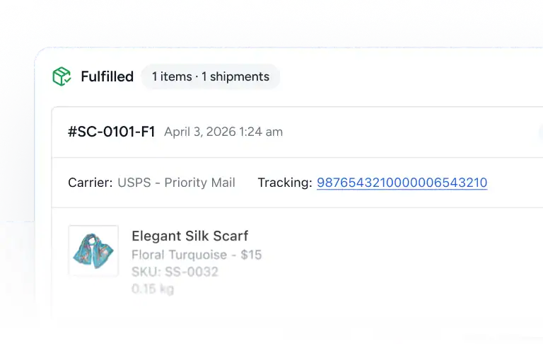 Shipping & Fulfillment Order Tracking